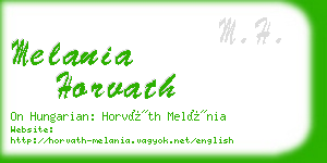 melania horvath business card